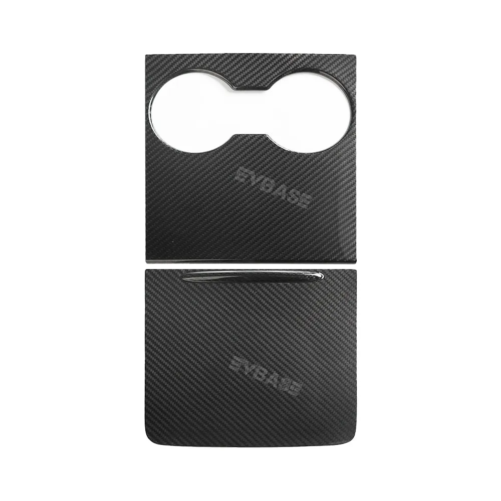 Tesla Model Y 3 Carbon Fiber Interior Accessories Center Console Trim Panel Cover