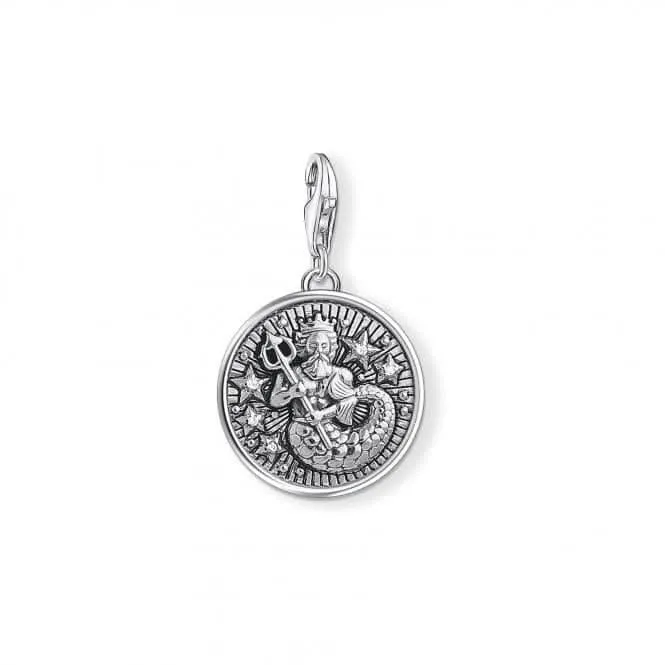 Thomas Sabo Silver Zirconia Vintage Aquarius Zodiac Charm 1638-643-21