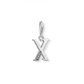 Thomas Sabo Silver Zirconia Vintage X Letter Charm 1604-643-21