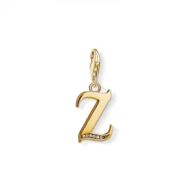 Thomas Sabo Yellow Gold Silver Vintage Z Letter Charm 1632-414-39