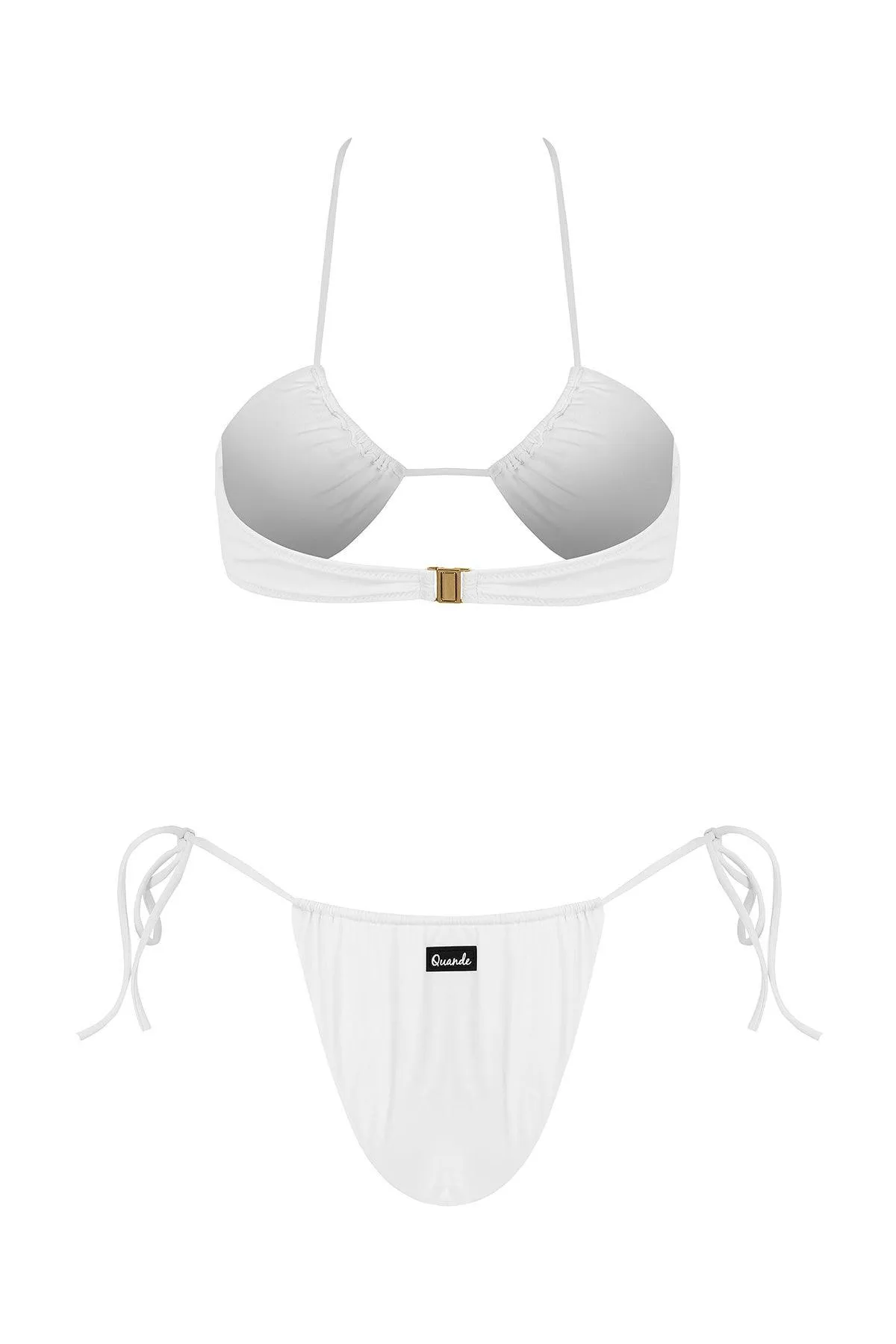 Trivava Halter Bikini Top White