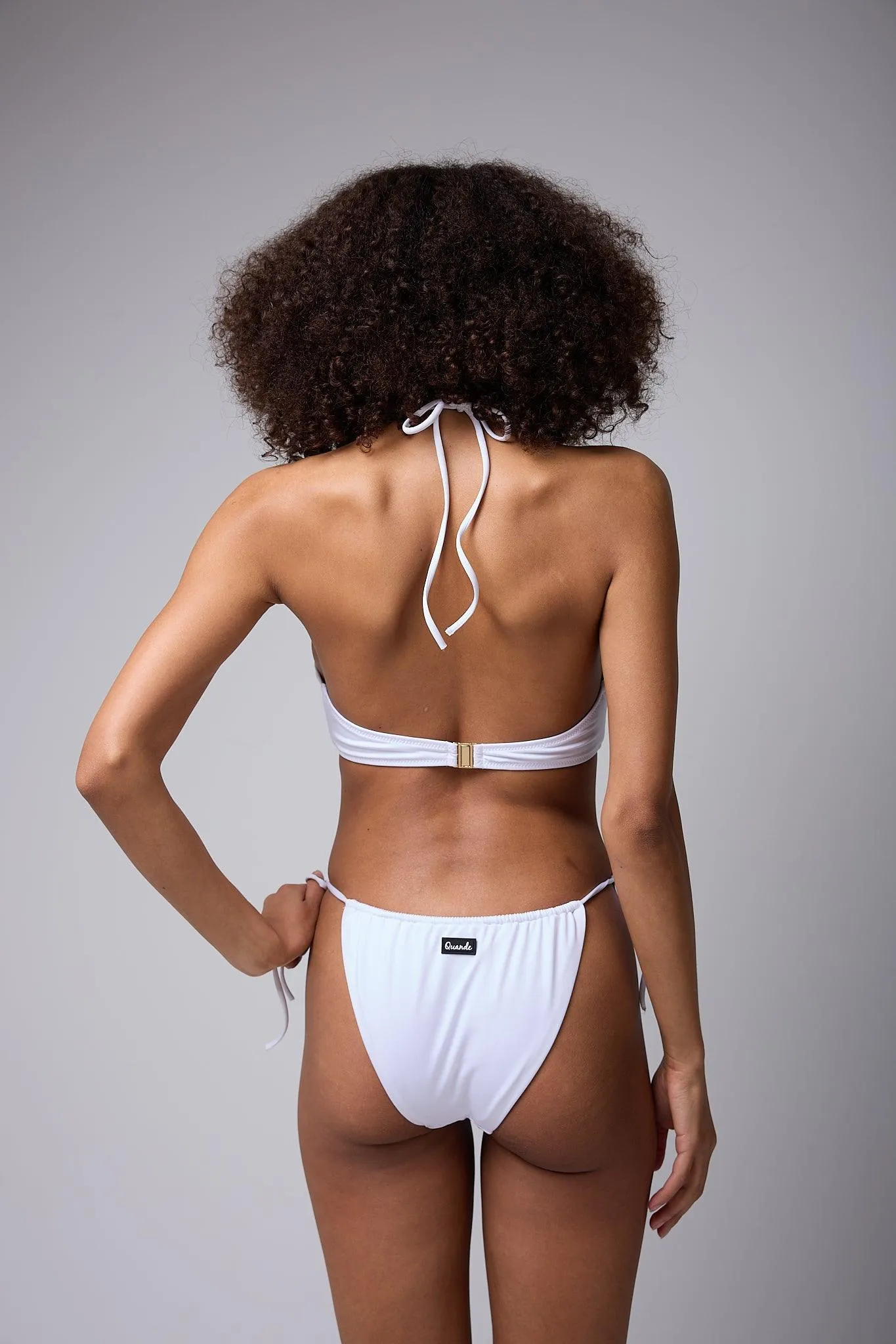 Trivava Halter Bikini Top White
