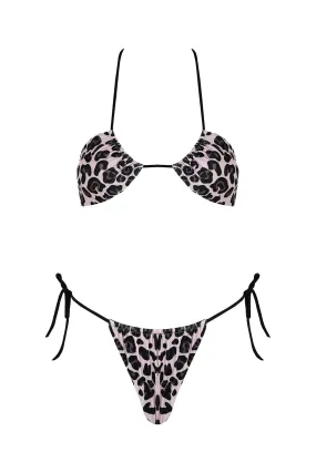 Trivava Zebra Print Bikini Bottom Black
