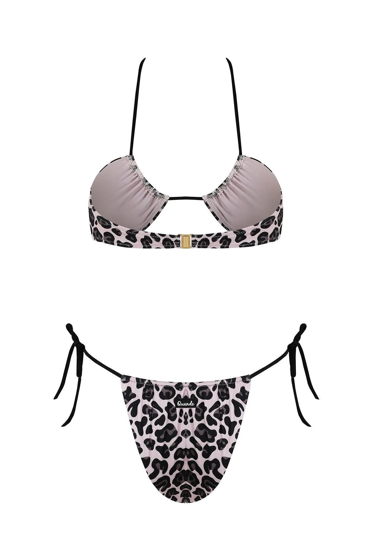 Trivava Zebra Print Bikini Bottom Black