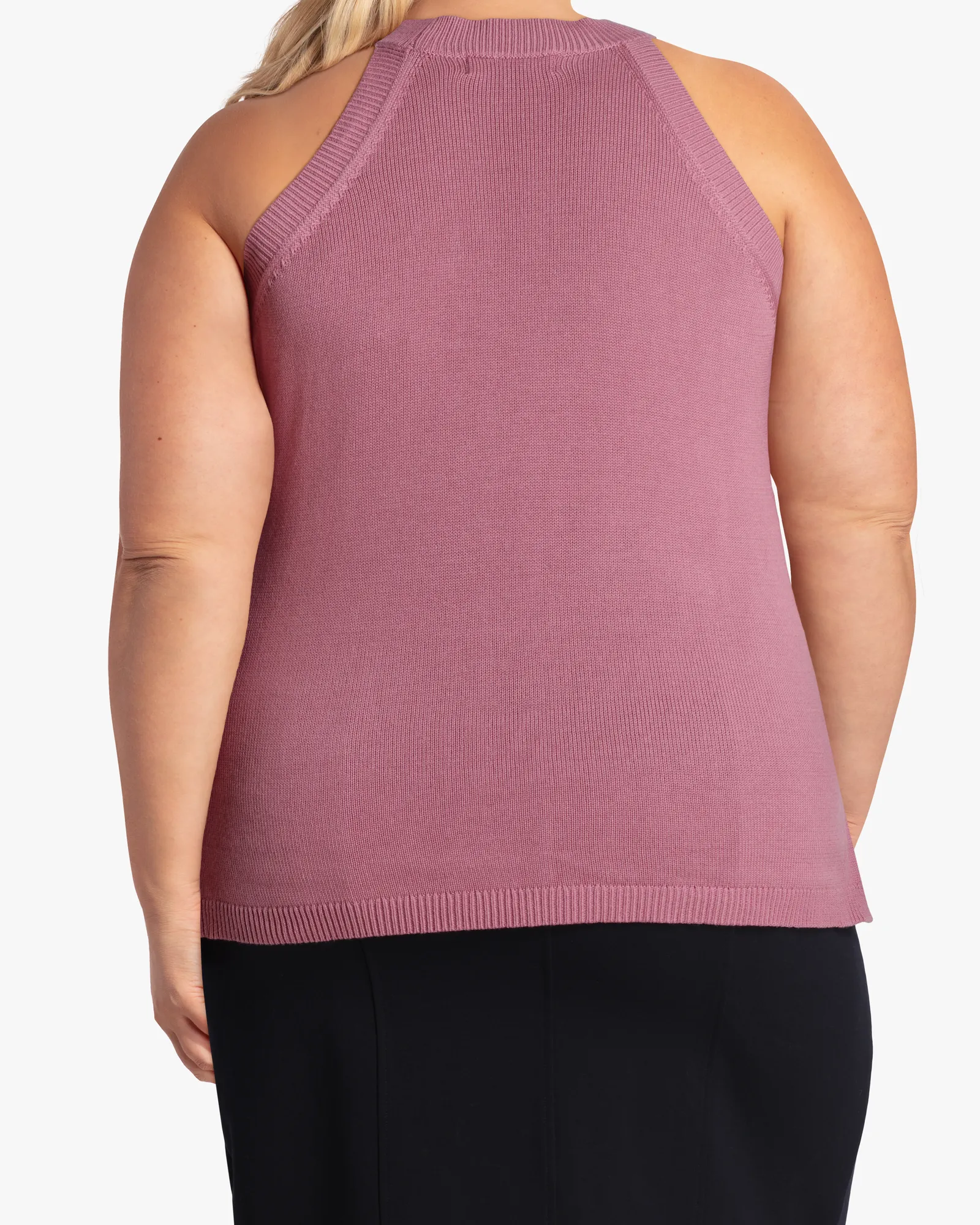 Valerie Crew-Neck Sleeveless Sweater | Pink / Pink