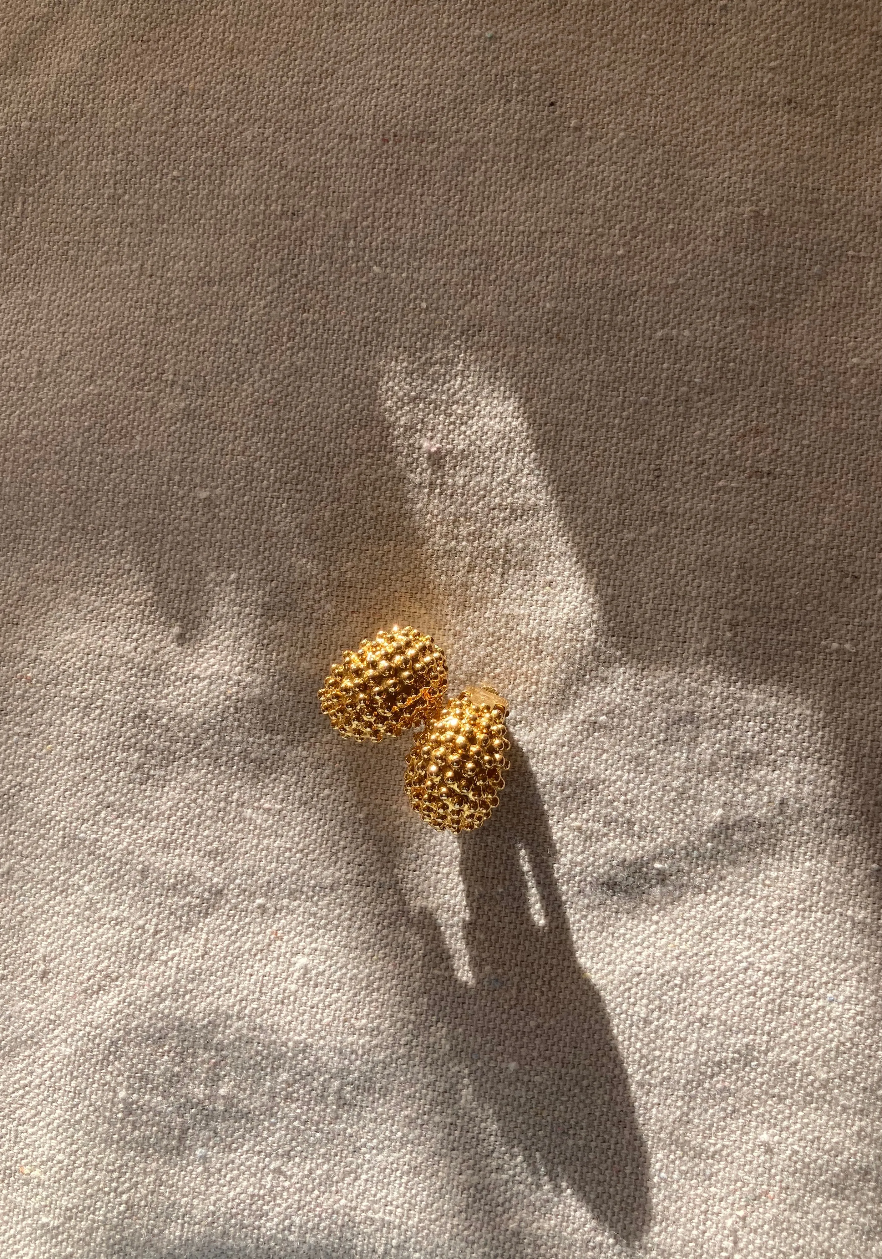 Vintage Gold Porcupine Earrings
