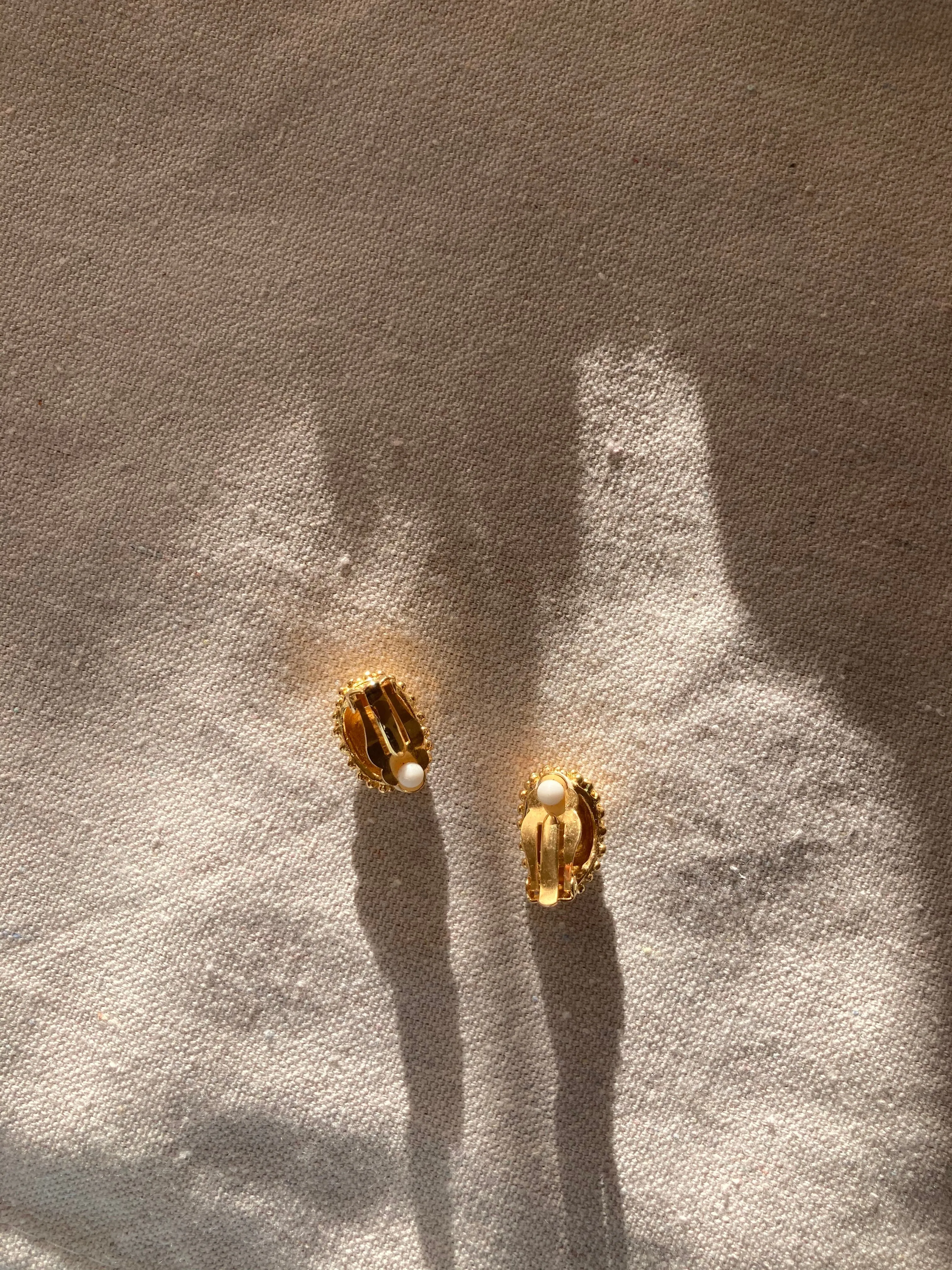 Vintage Gold Porcupine Earrings