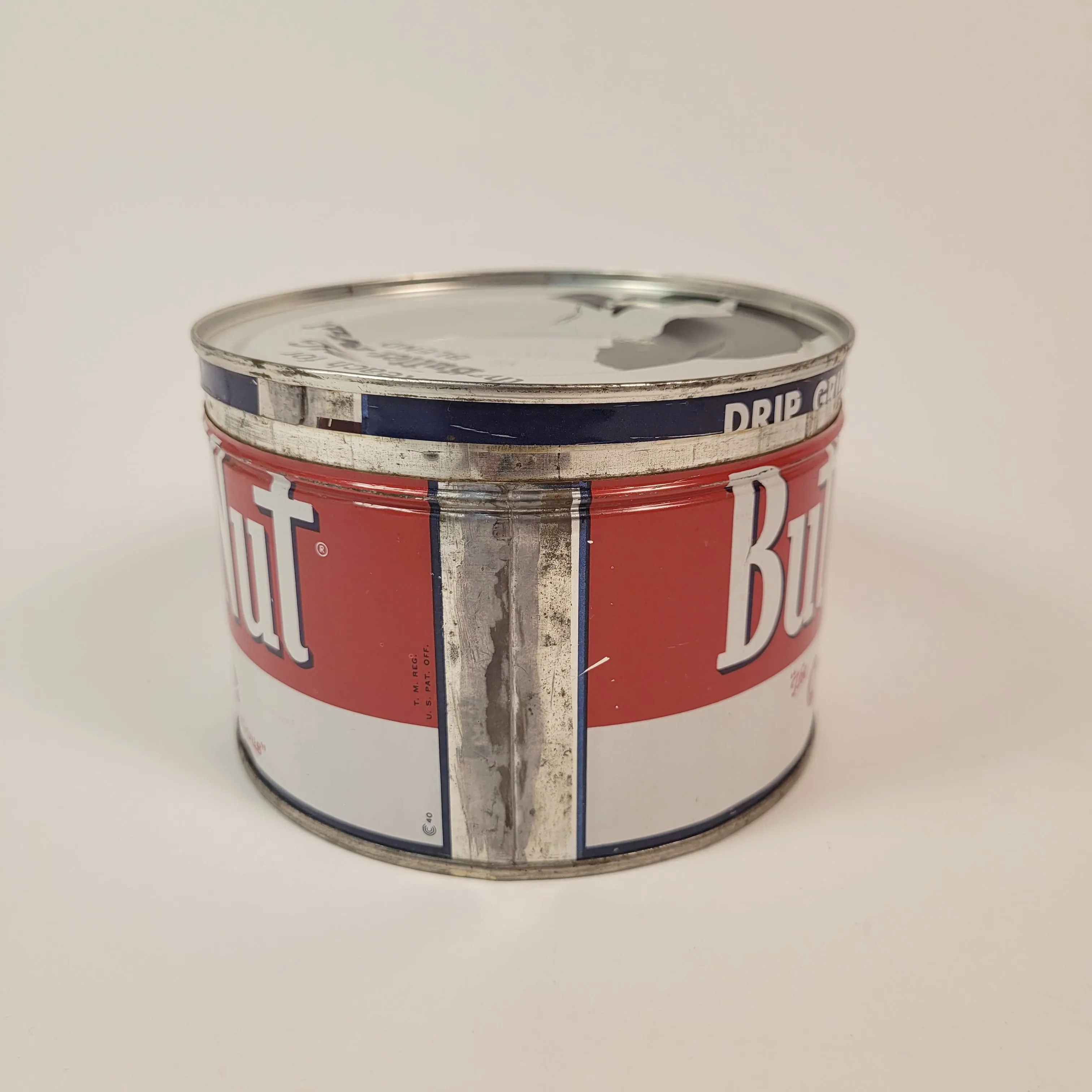 Vintage Mid-Century BUTTER-NUT COFFEE TIN, Vintage Kitchen, Packaging
