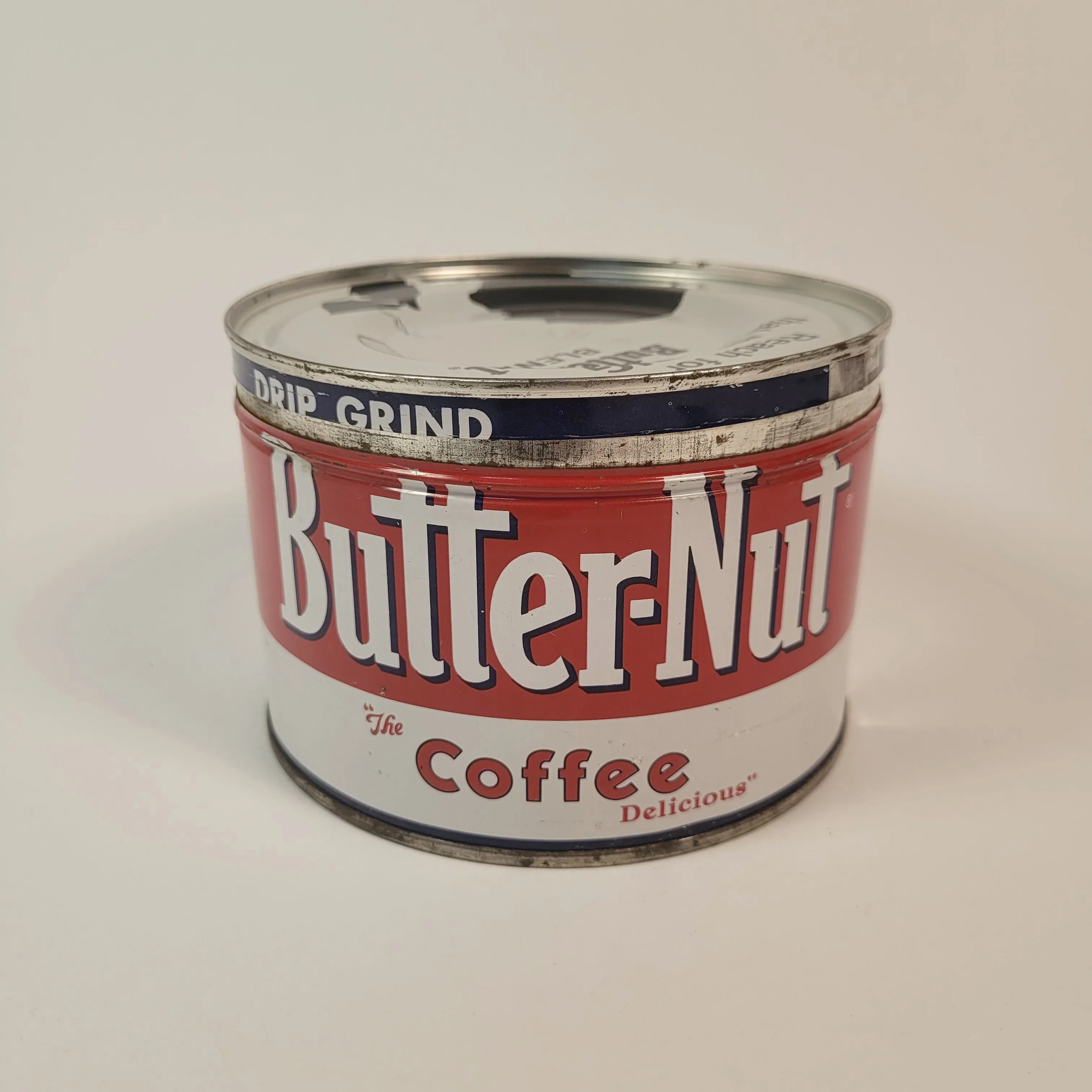 Vintage Mid-Century BUTTER-NUT COFFEE TIN, Vintage Kitchen, Packaging