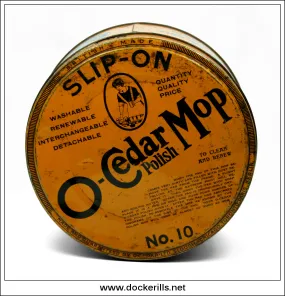 Vintage O-Cedar Mop Polish Tin No. 10.