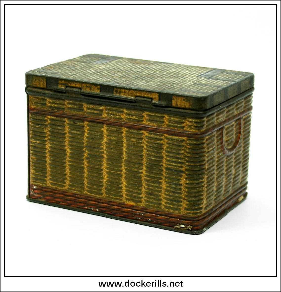 Vintage Picnic Basket Shaped Toffee Tin.