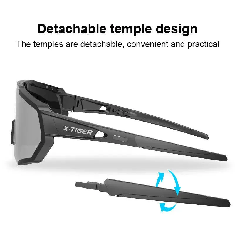 X-TIGER Photochromic Cycling Glasses Bike Bicycle Glasses Sports Men's Sunglasses MTB Road Cycling Eyewear Protection Goggles