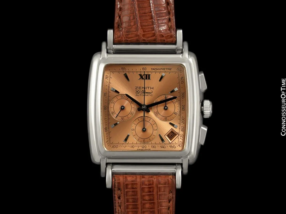 Zenith Primero Carré Class 4 Mens Automatic Chronograph 01-420-400 Watch - Stainless Steel